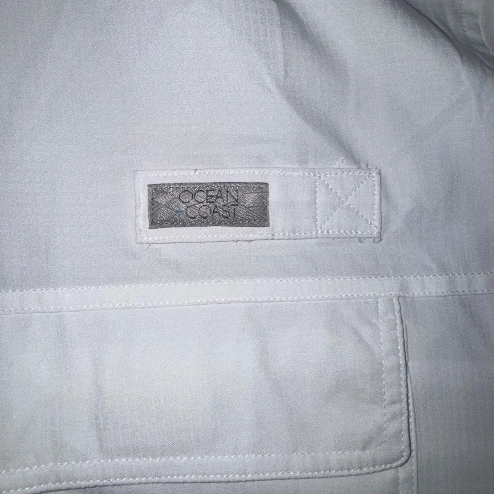 NWT Mens Large Ocean Coast Fishing Shirt New Ripstop Quick Dry Short Sleeve